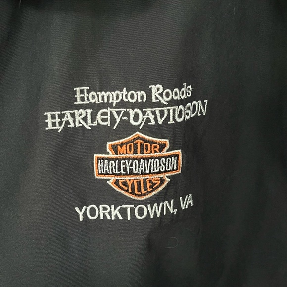 Harley Davidson Motorcycles Full Zip Windbreaker Nylon Lined Jacket Adult Large - Picture 10 of 16